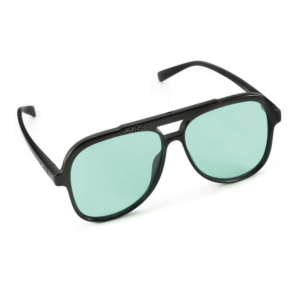 Anteojos de Sol - Triple XXX - Negro Brillo - Lente turquesa