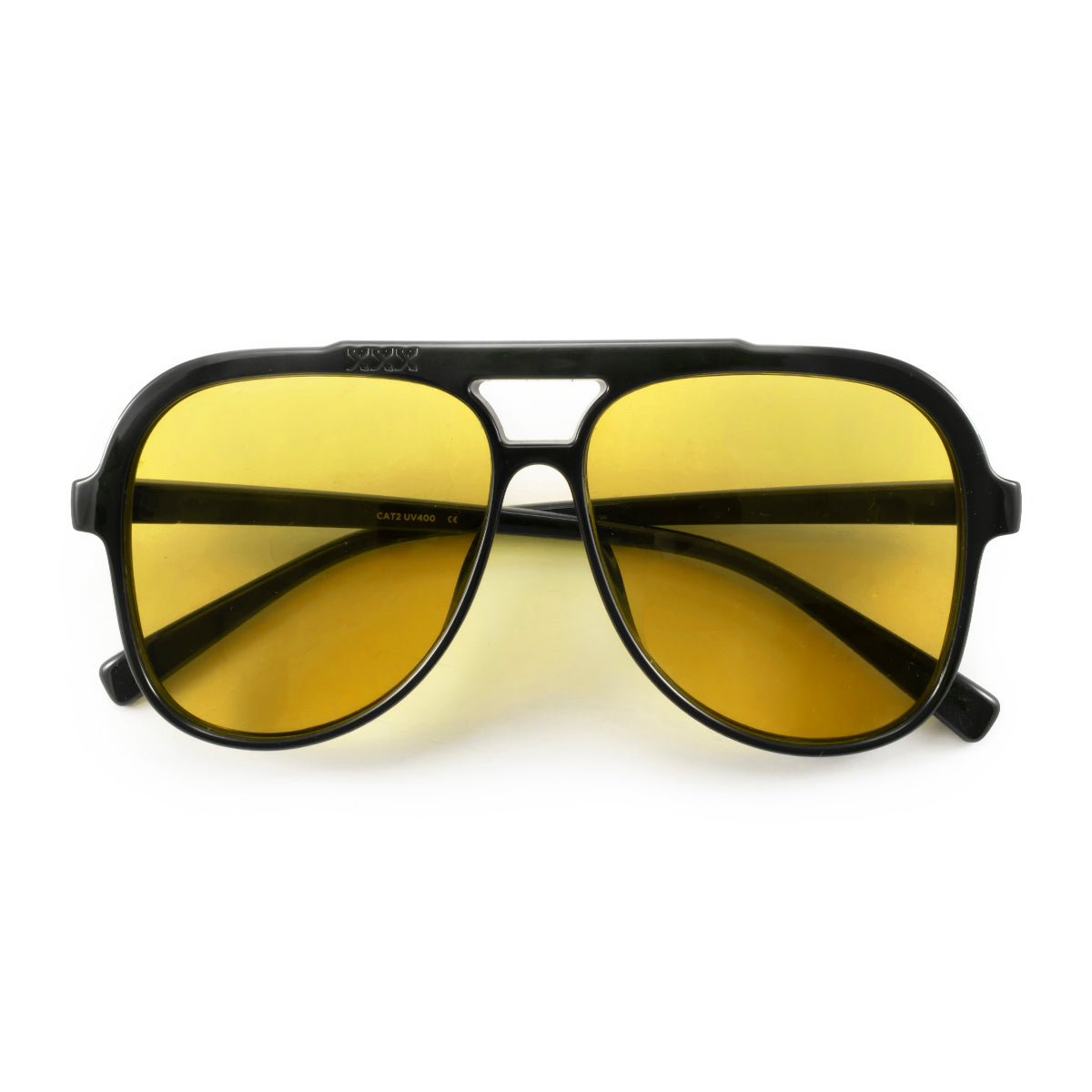 Anteojos de Sol - Triple XXX - Negro Brillo - Lente amarillo