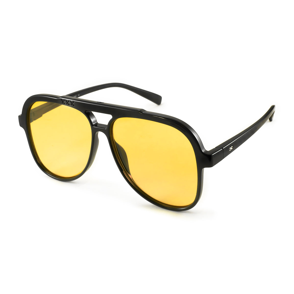 Anteojos de Sol - Triple XXX - Negro Brillo - Lente amarillo