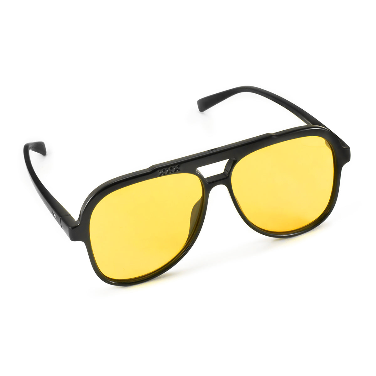 Anteojos de Sol - Triple XXX - Negro Brillo - Lente amarillo