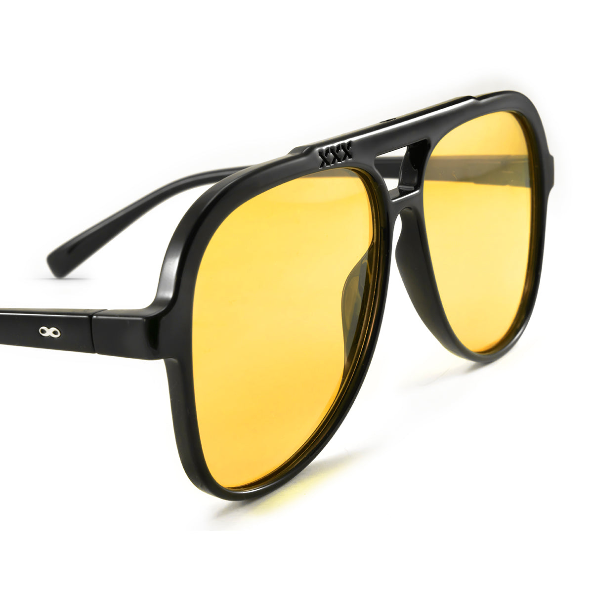 Anteojos de Sol - Triple XXX - Negro Brillo - Lente amarillo