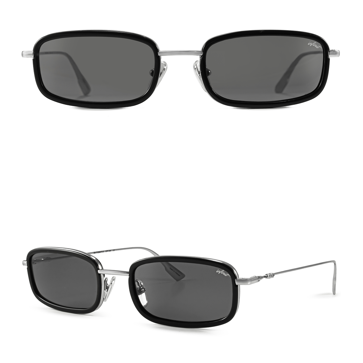 Anteojos de Sol - Tyler - Negro Brillo - Lente Gris