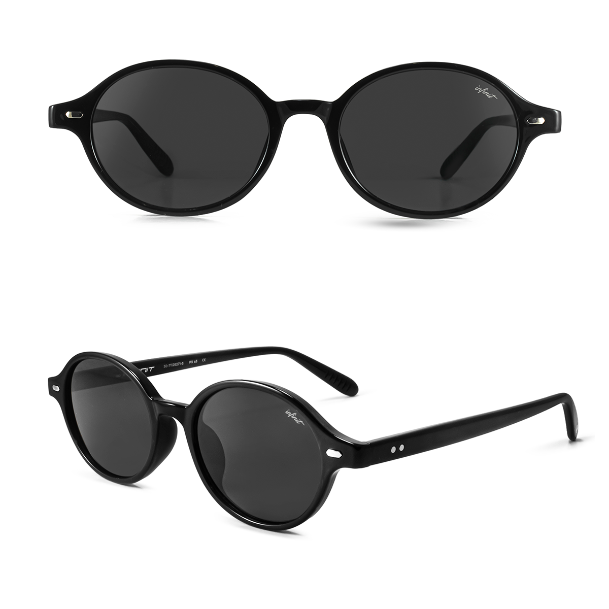 Anteojos de Sol - Vizu Negro Brillo Lente Gris