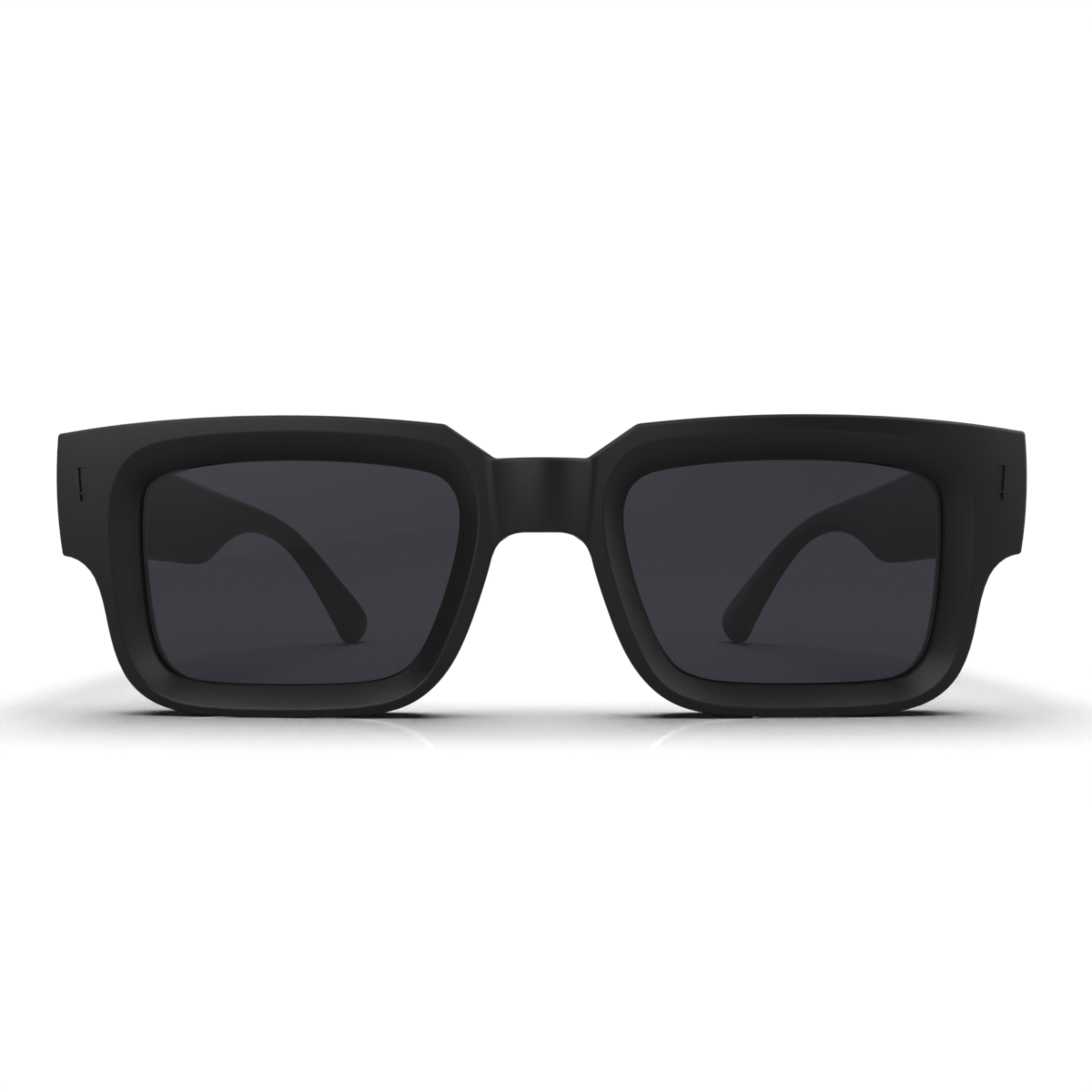 Anteojos De Sol Infinit Luxury Series - Exclamation - Negro Mate - Lente Gris Uroboro Metal