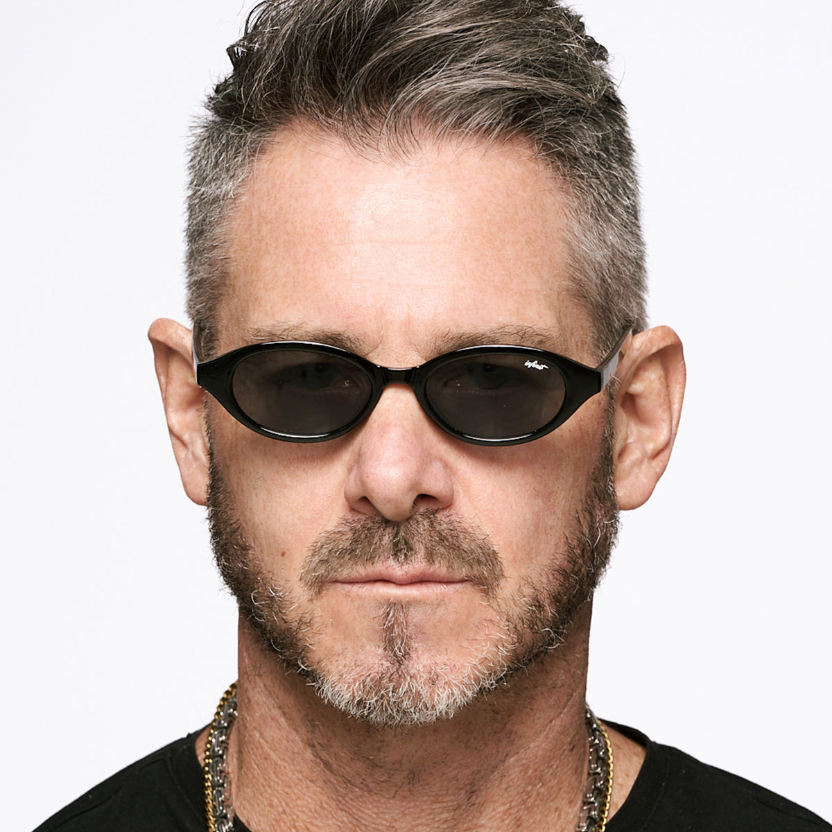 Anteojos de Sol - Brigitte Negro Brillo Lente Gris