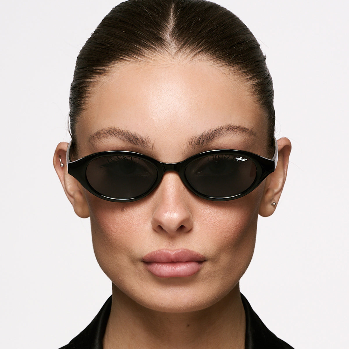 Anteojos de Sol - Brigitte Negro Brillo Lente Gris