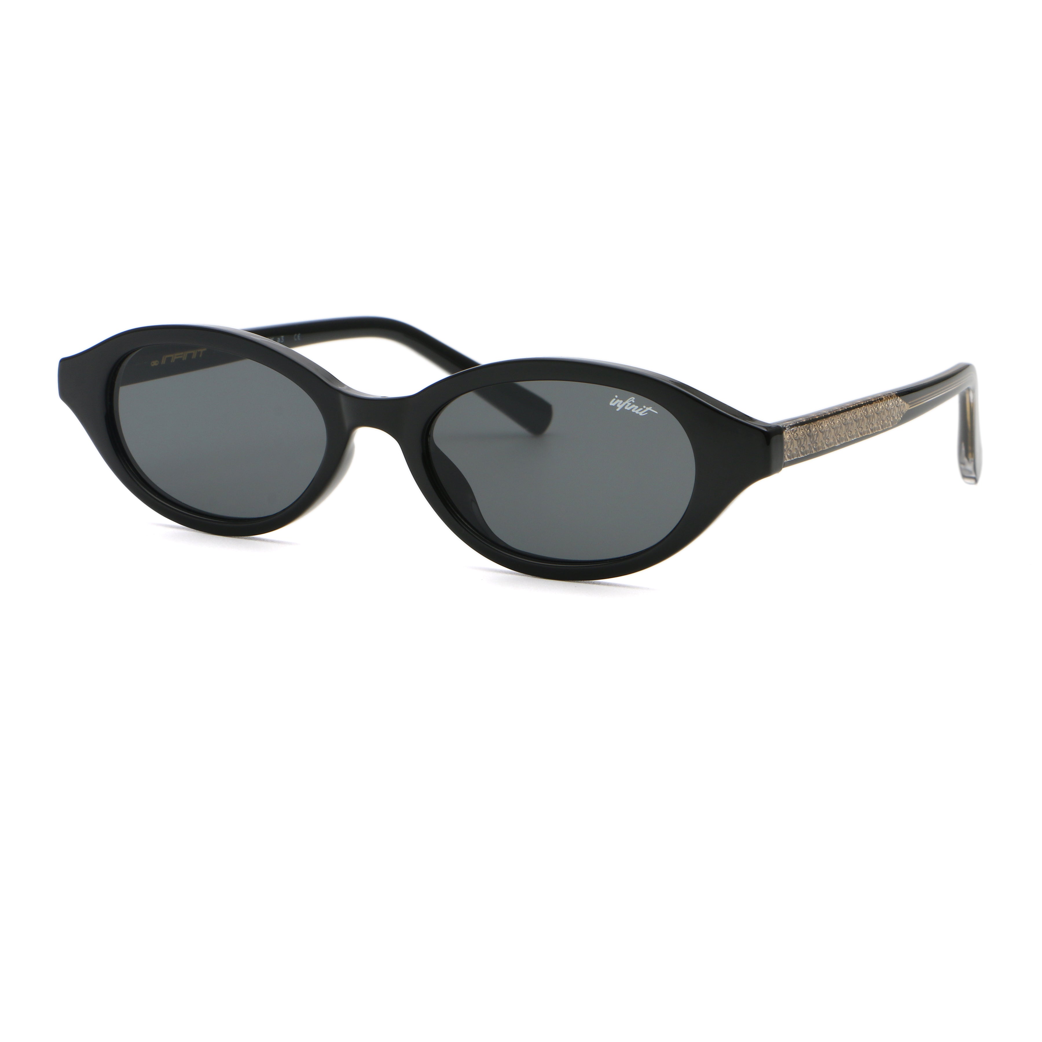 Anteojos de Sol - Brigitte Negro Brillo Lente Gris