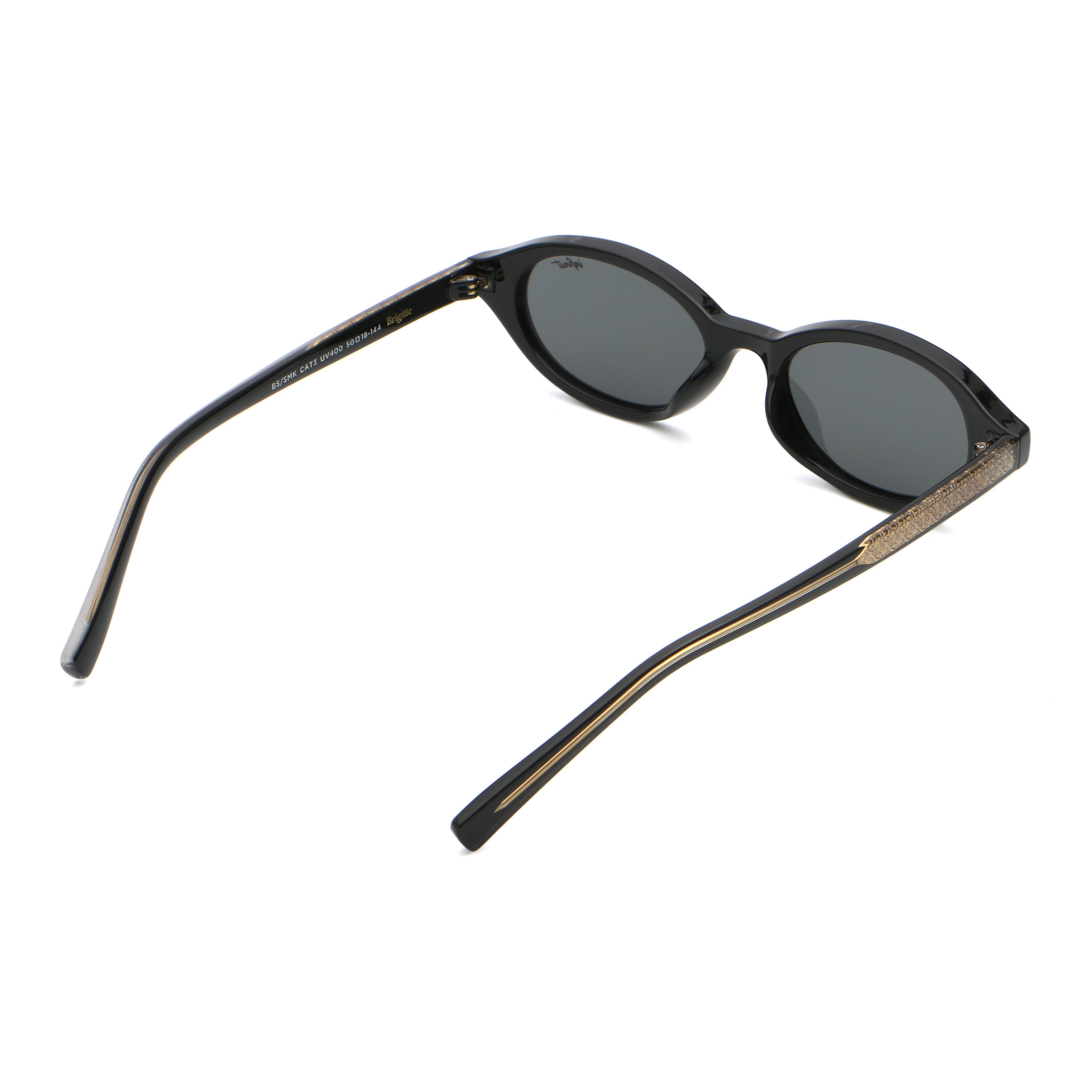 Anteojos de Sol - Brigitte Negro Brillo Lente Gris