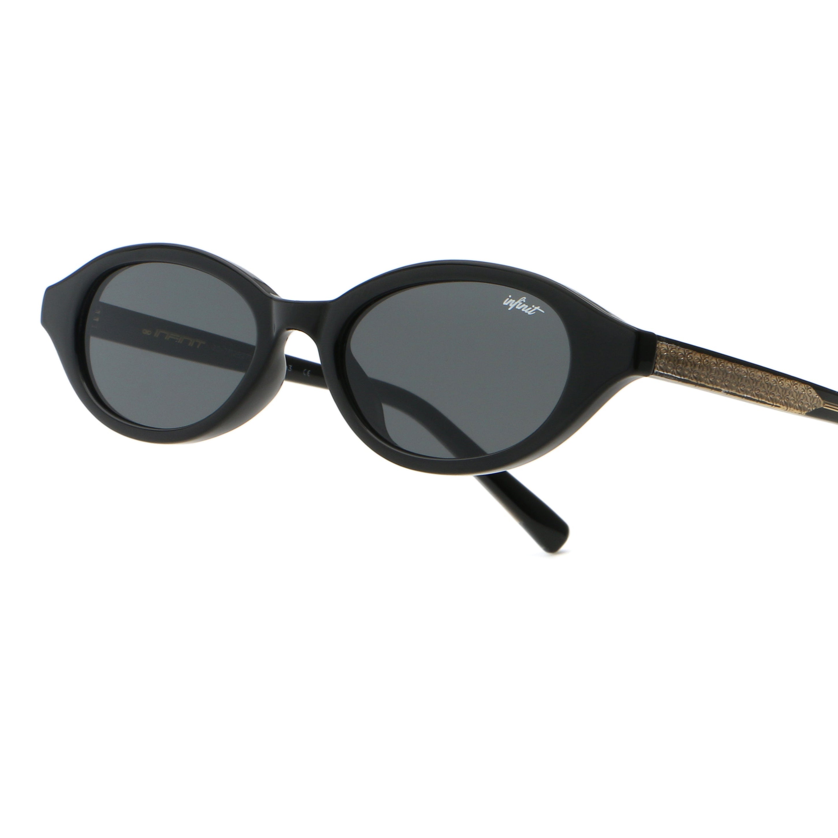 Anteojos de Sol - Brigitte Negro Brillo Lente Gris