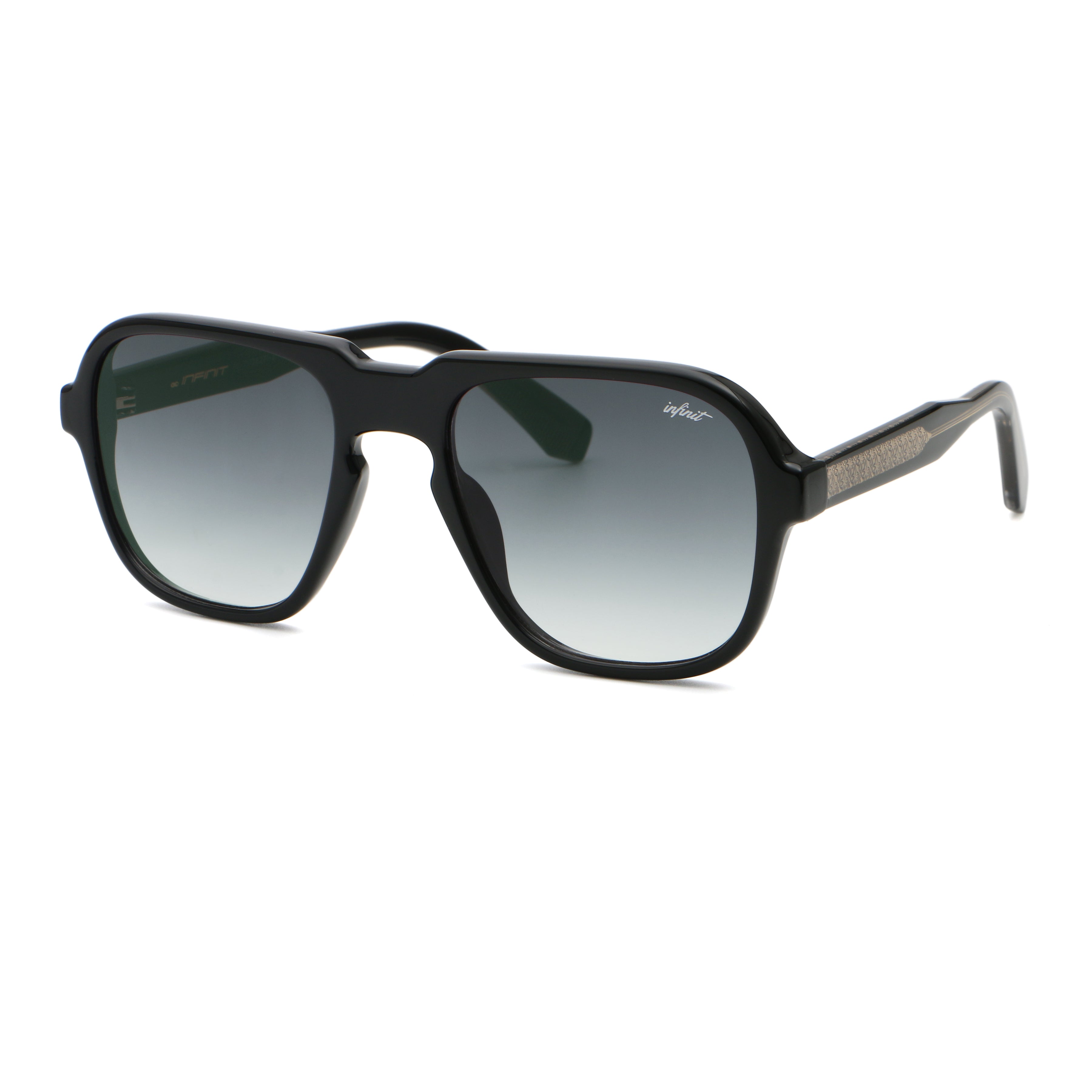 Anteojos de Sol - Burdeos Negro Brillo Lente Gris Degrade