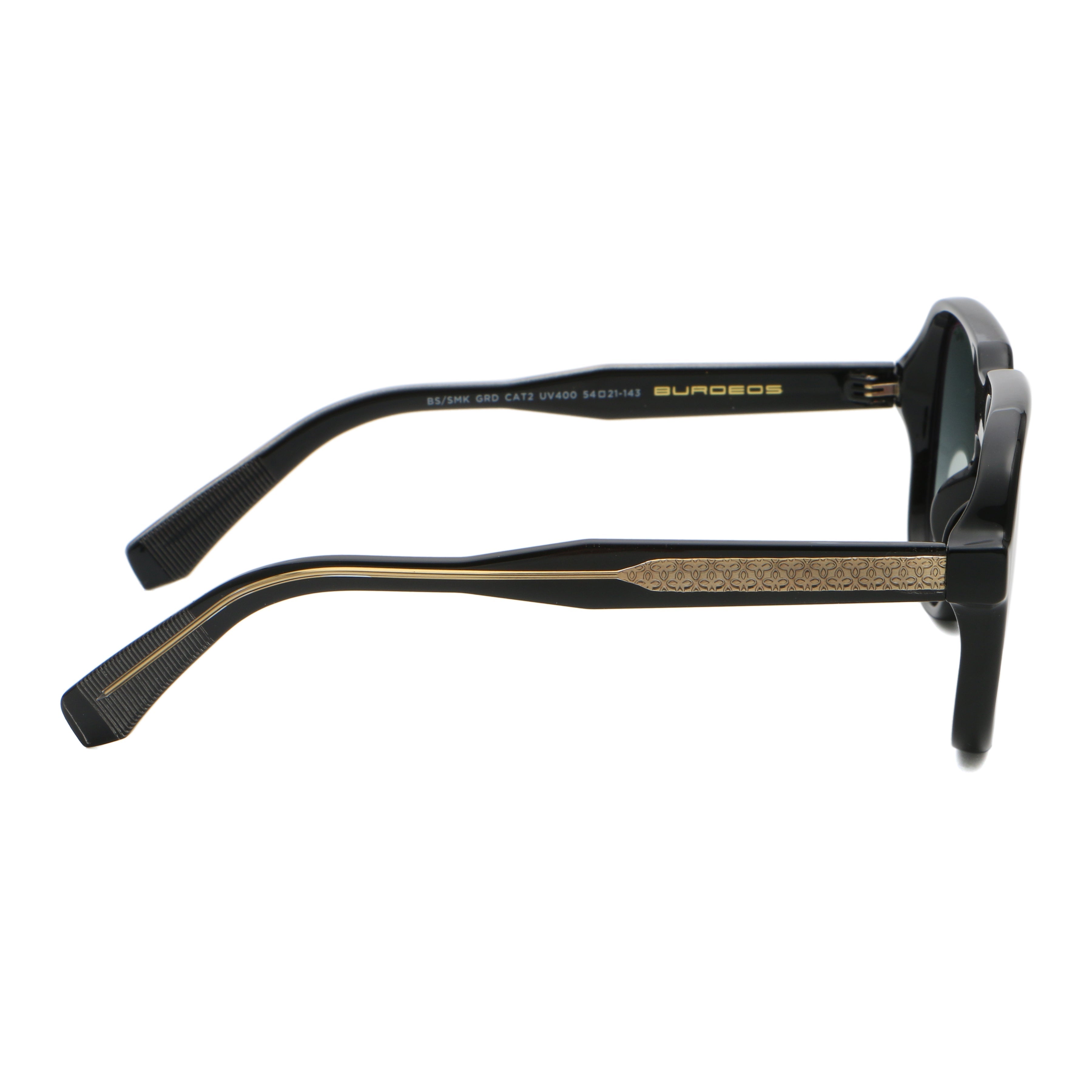 Anteojos de Sol - Burdeos Negro Brillo Lente Gris Degrade