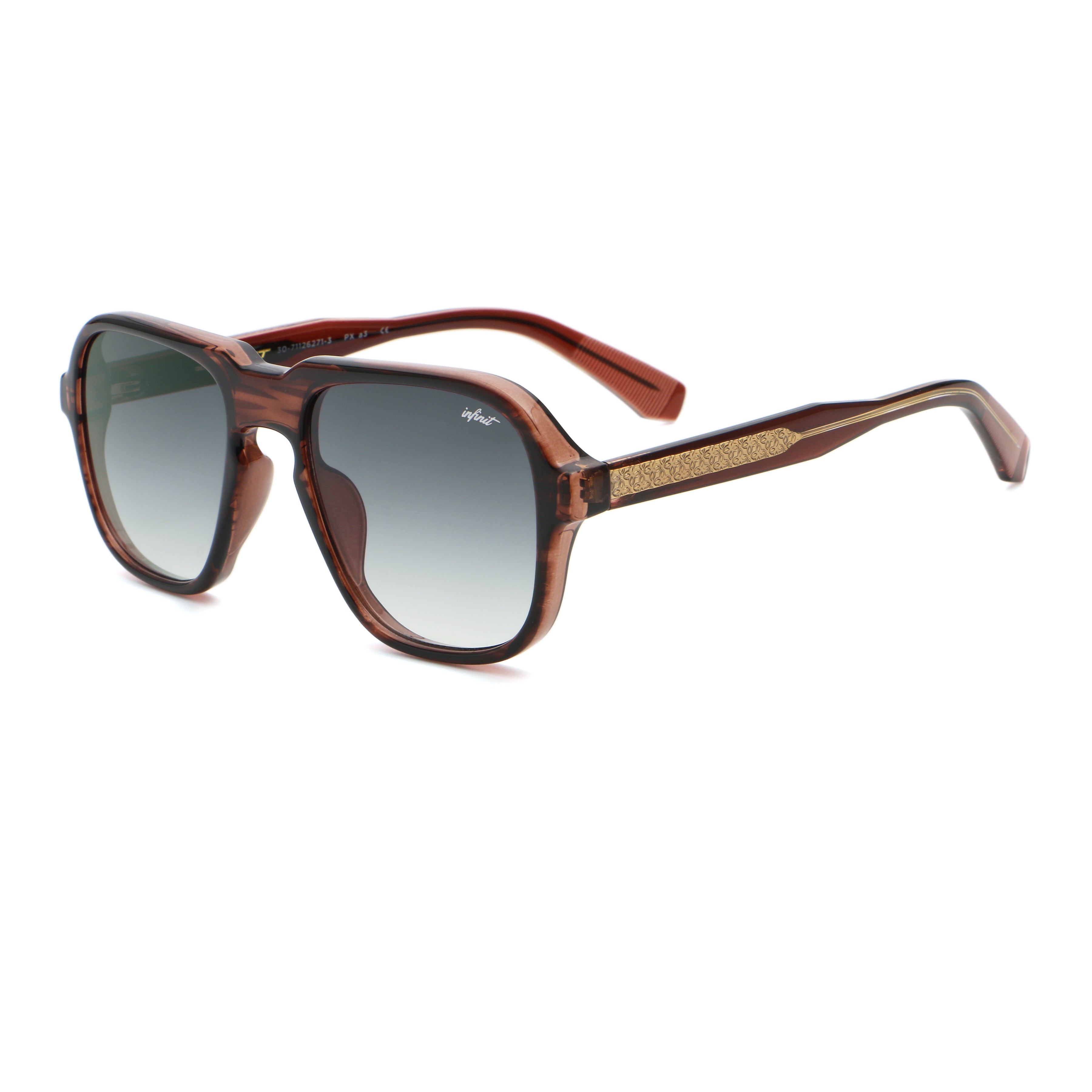 Anteojos de Sol - Burdeos Carey Wood Lente Gris Degrade