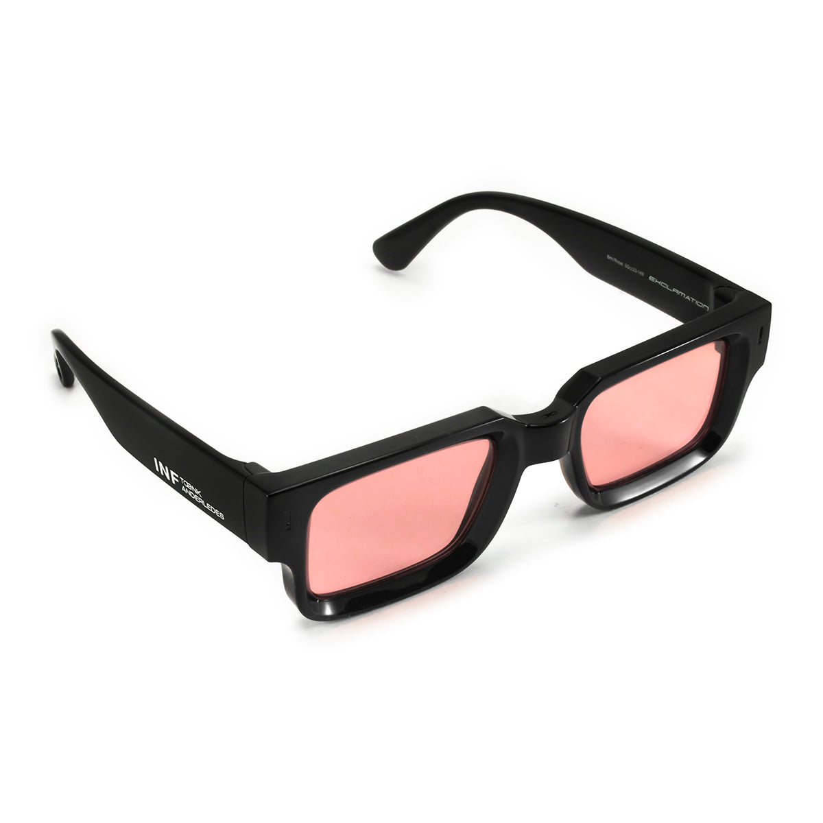 Anteojos de Sol - Exclamation - Negro Brillo - Lente Rosa