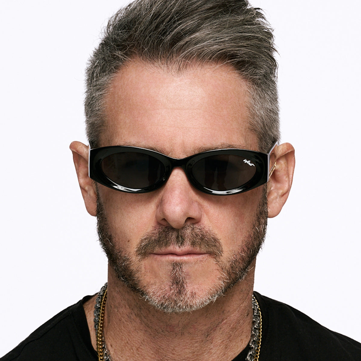 Anteojos de Sol -  Florida Negro Brillo Lente Gris