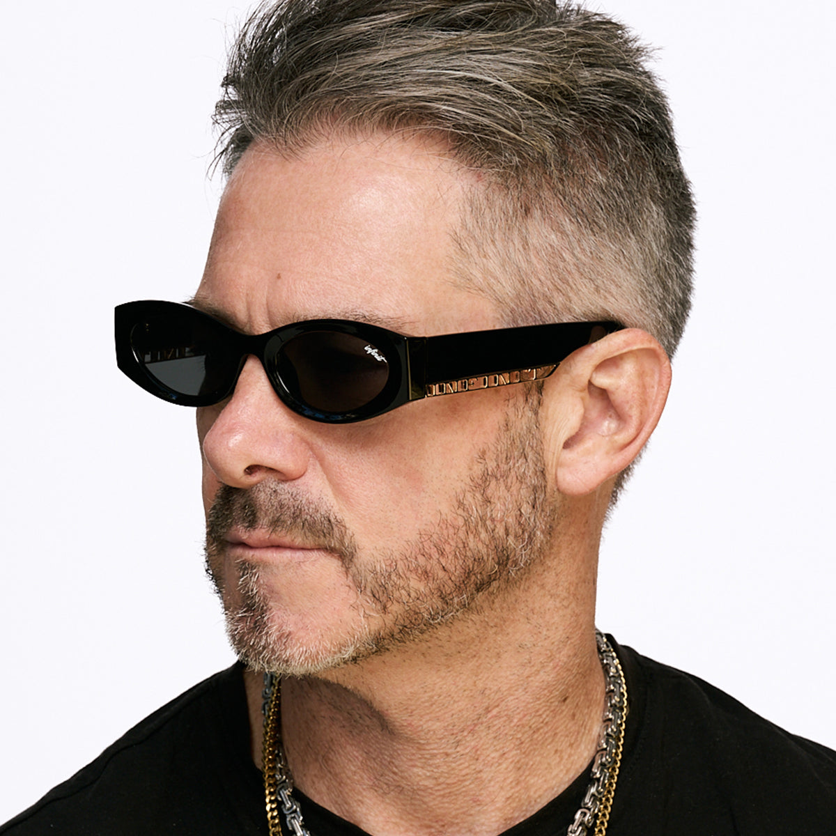 Anteojos de Sol -  Florida Negro Brillo Lente Gris