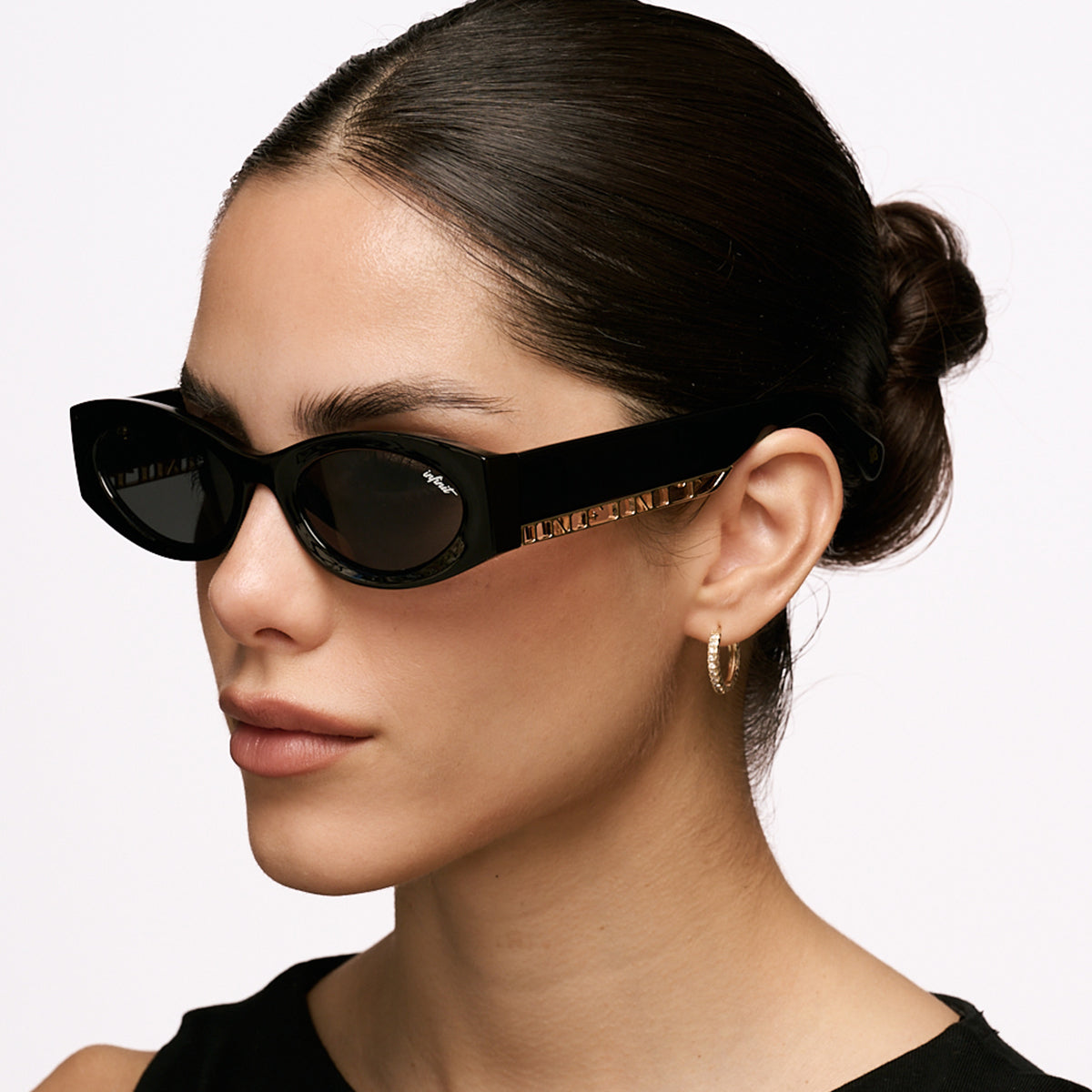 Anteojos de Sol -  Florida Negro Brillo Lente Gris