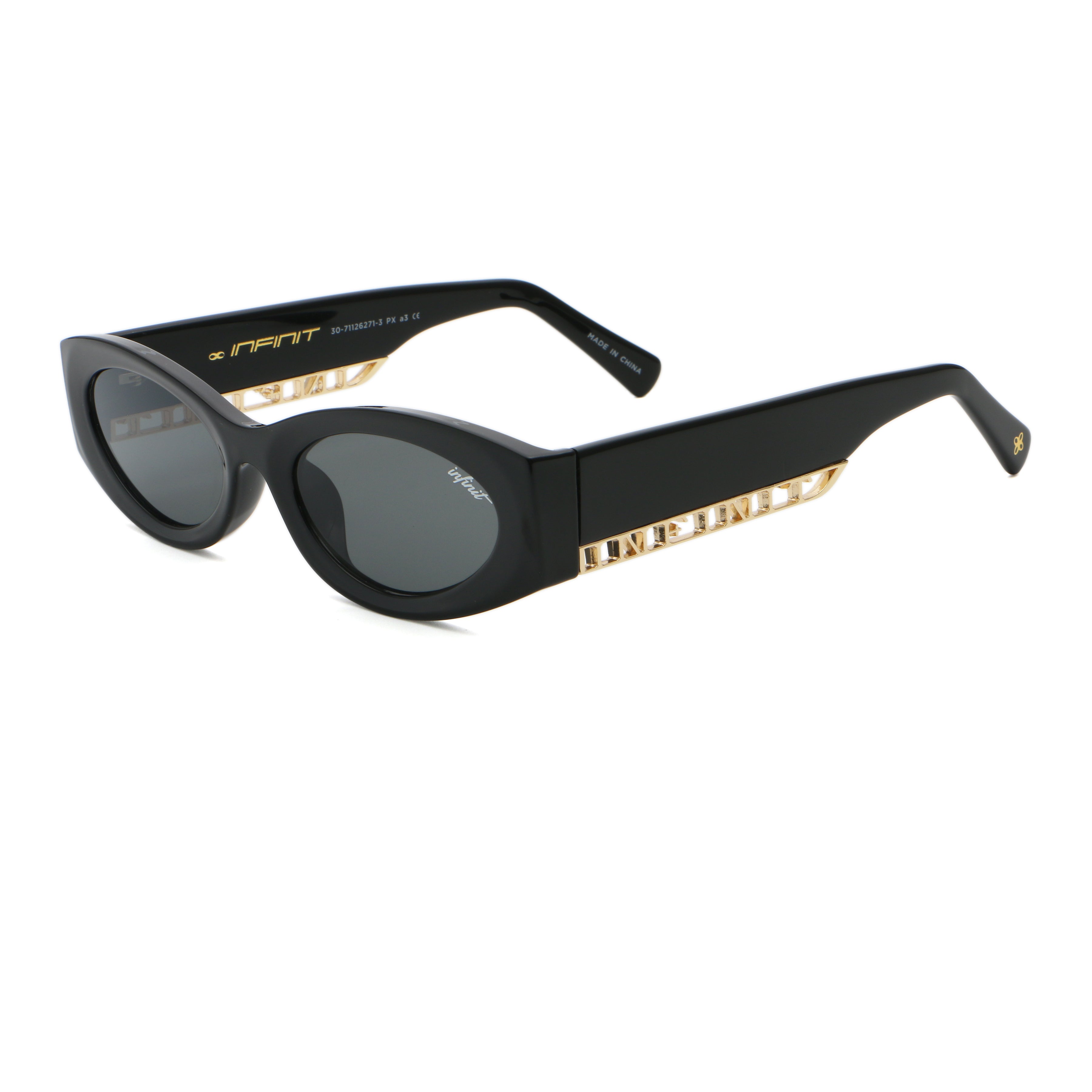 Anteojos de Sol -  Florida Negro Brillo Lente Gris