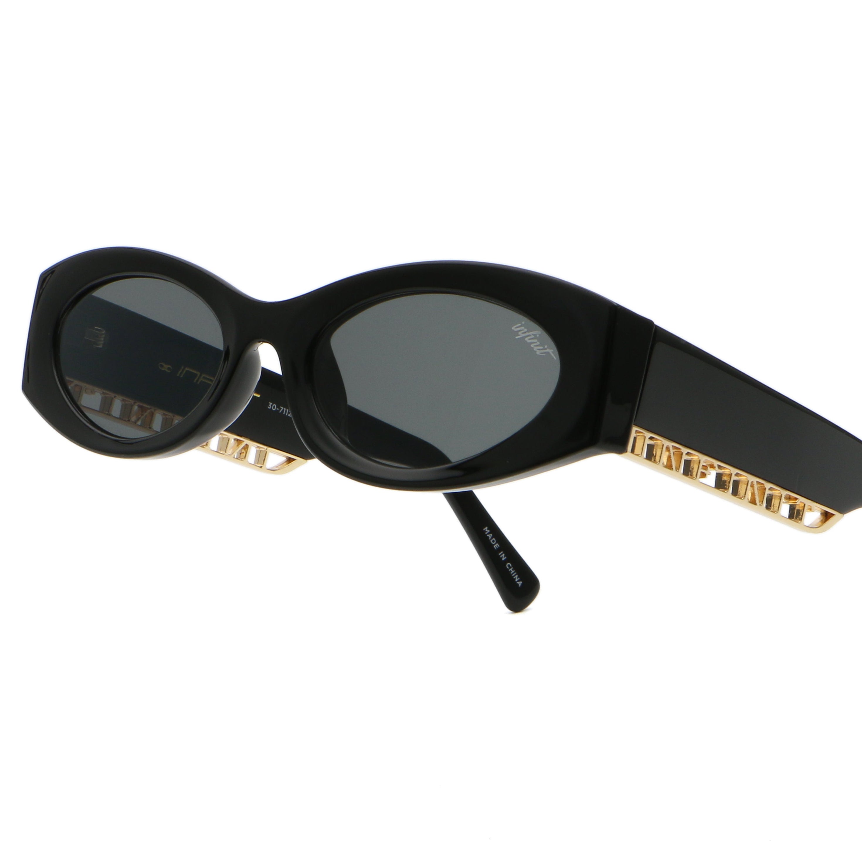 Anteojos de Sol -  Florida Negro Brillo Lente Gris