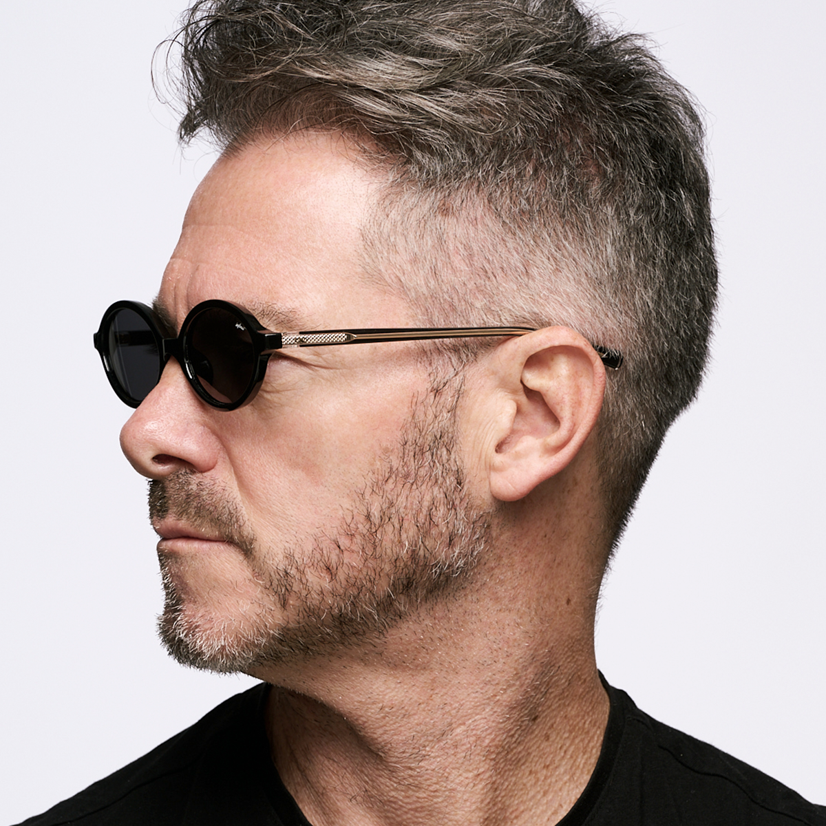 Anteojos de Sol - Fokus Negro Brillo Lente Gris