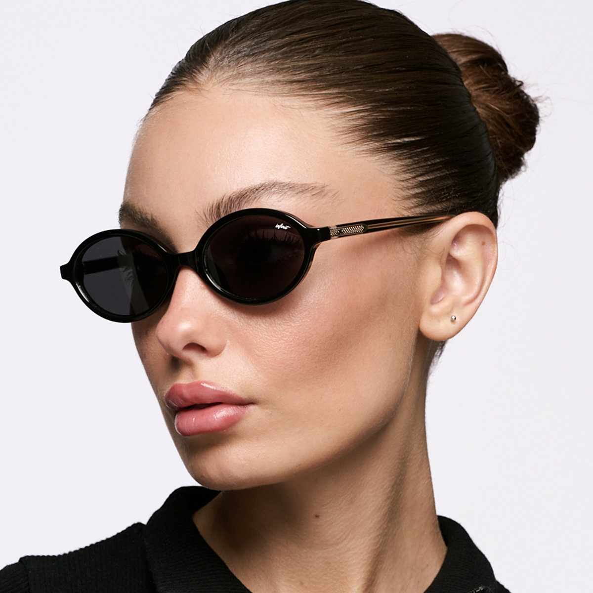 Anteojos de Sol - Fokus Negro Brillo Lente Gris