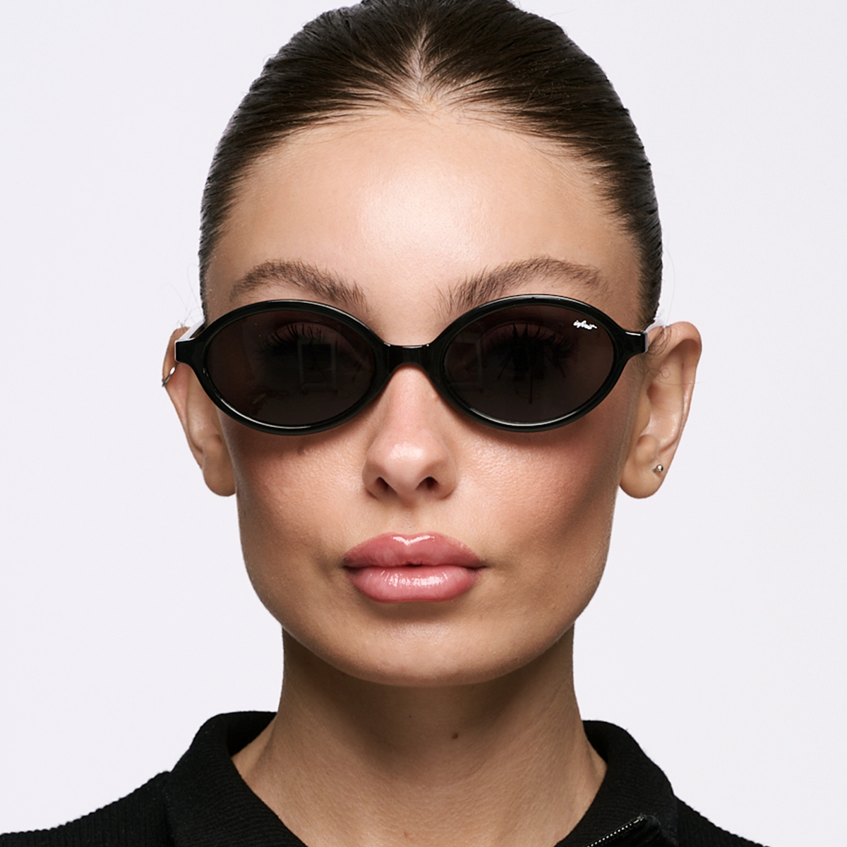 Anteojos de Sol - Fokus Negro Brillo Lente Gris