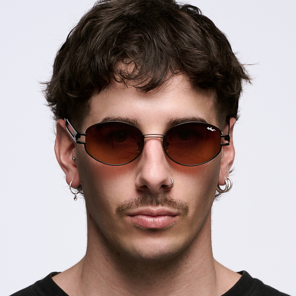 Anteojos de Sol - Georgia Negro Lente Ambar Degrade