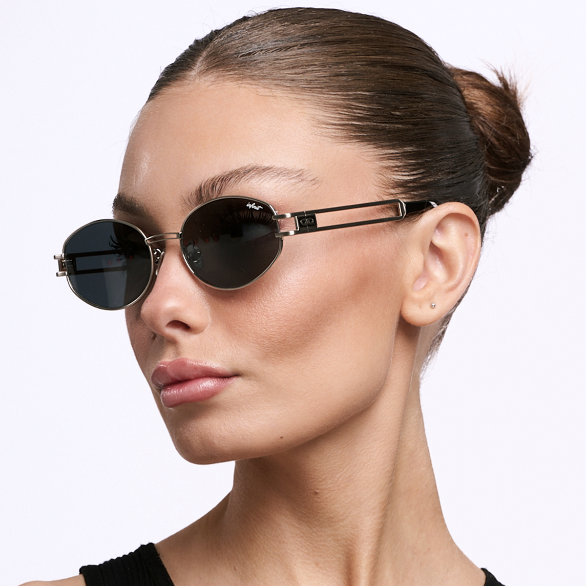 Anteojos de Sol - Georgia Plateado Lente Gris