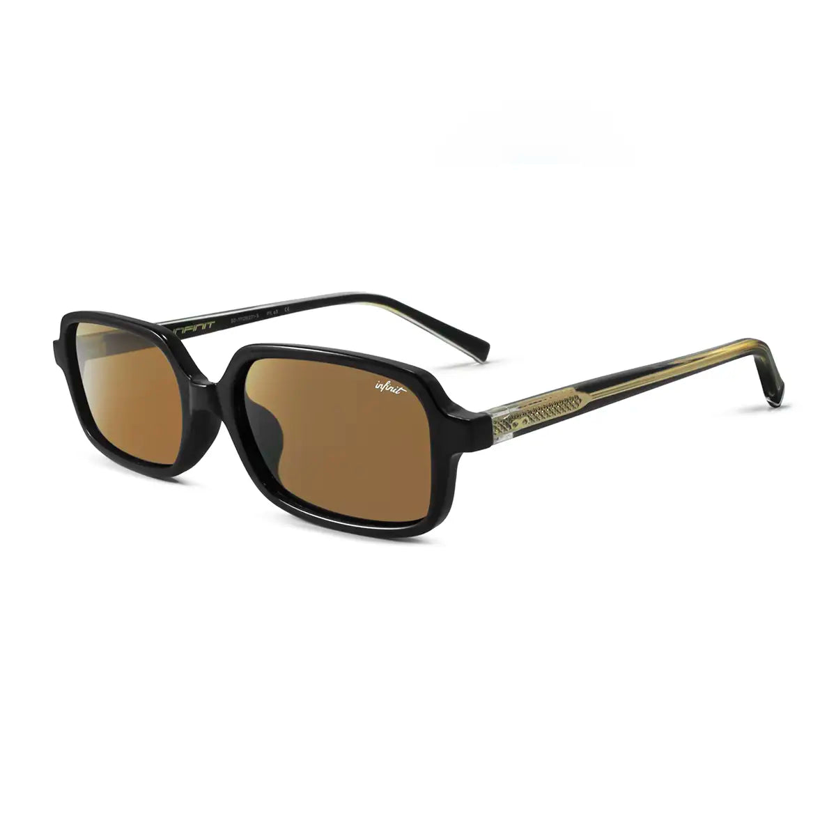 Anteojos de Sol - Glyze Negro Brillo Lente Marron