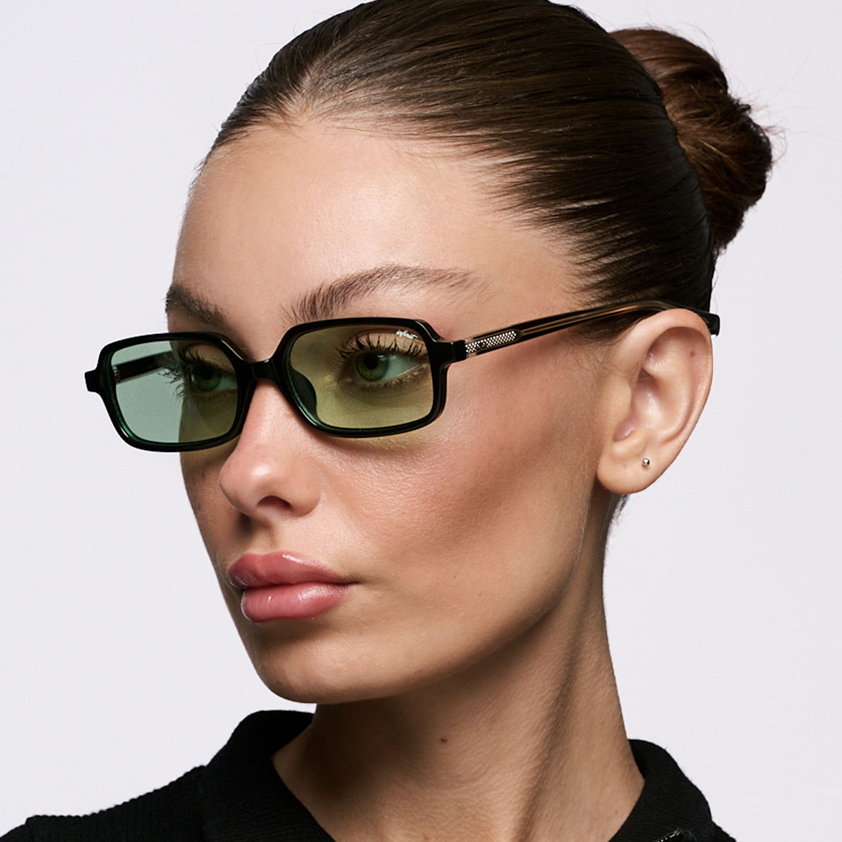 Anteojos de Sol - Glyze Negro Brillo Lente Verde