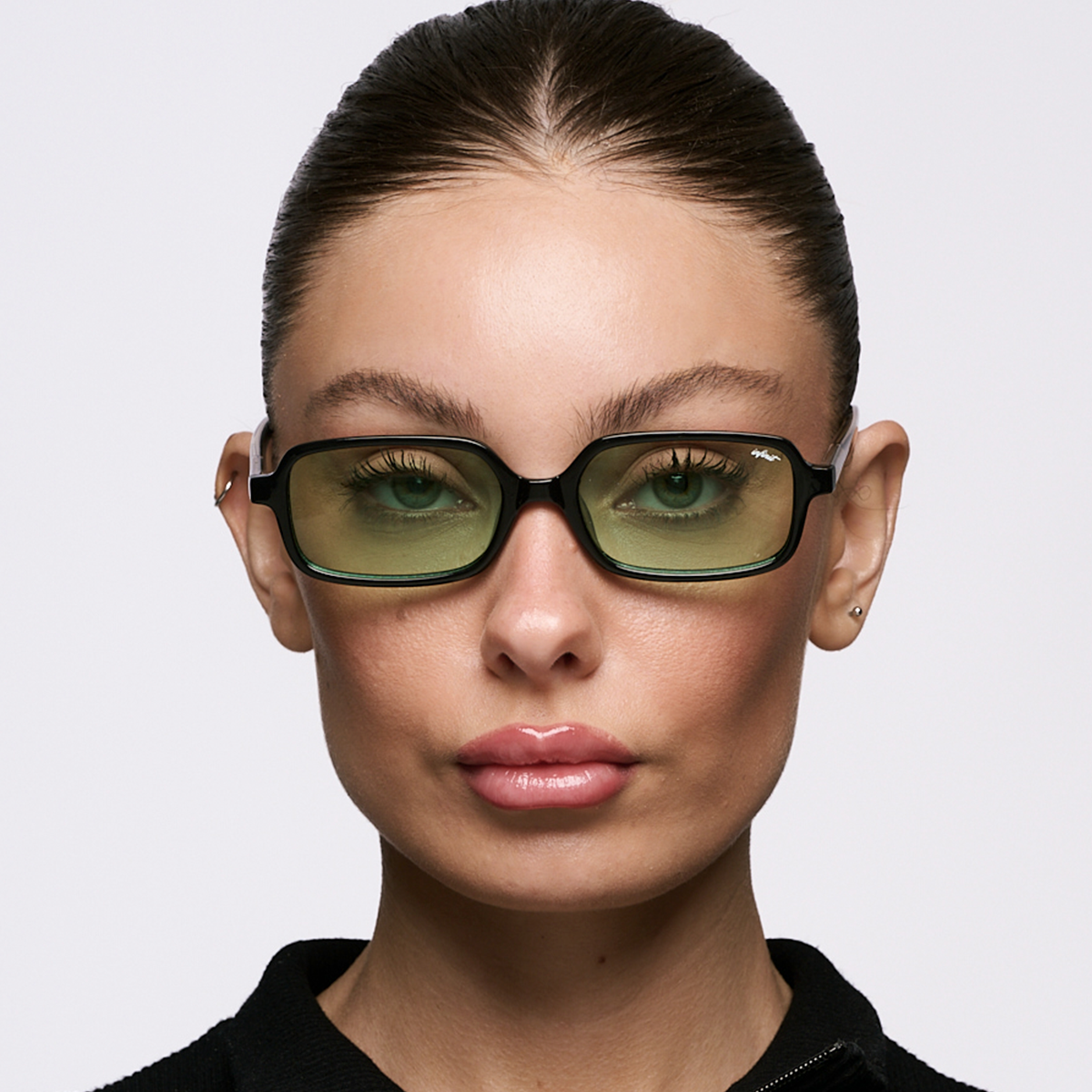 Anteojos de Sol - Glyze Negro Brillo Lente Verde