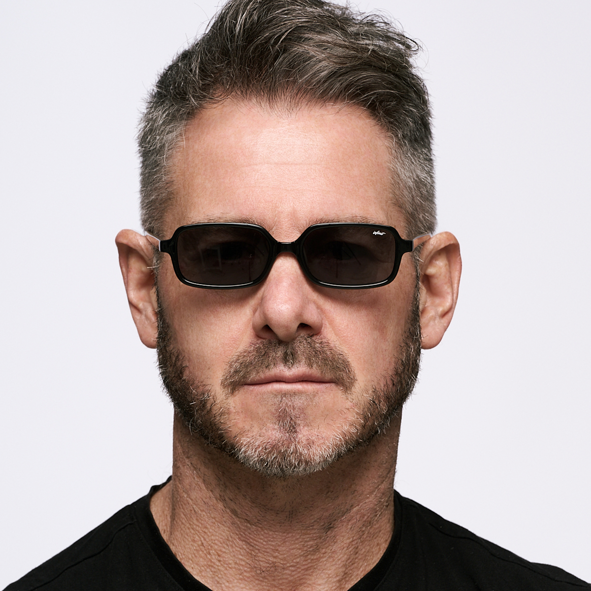 Anteojos de Sol - Glyze Negro Brillo Lente Gris