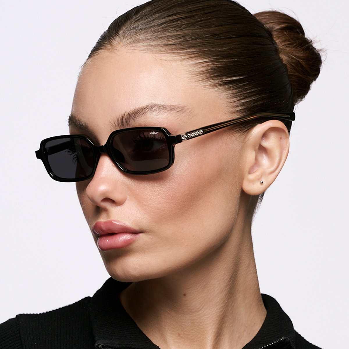 Anteojos de Sol - Glyze Negro Brillo Lente Gris