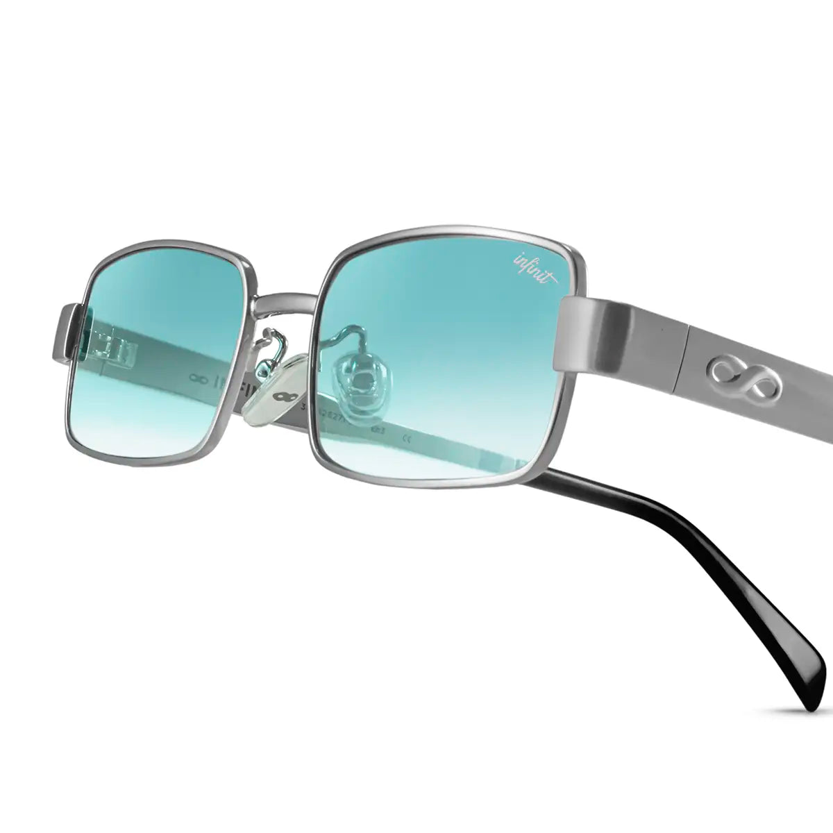 Anteojos de Sol - Honshu Plateado Lente Celeste Degrade