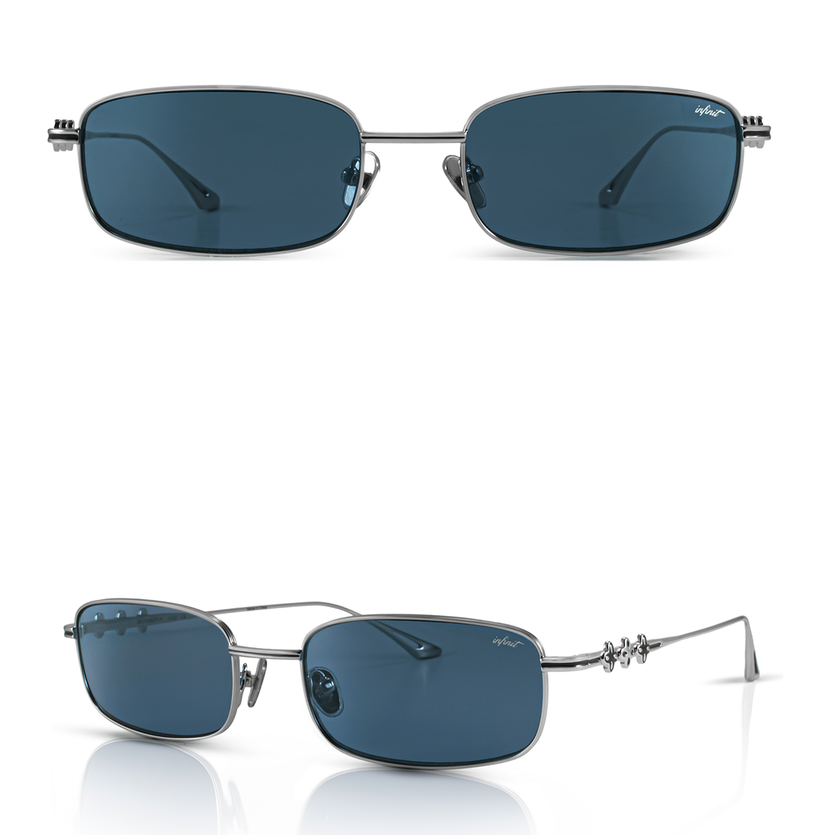 Anteojos de Sol - Mojave Plateado Lente Azul