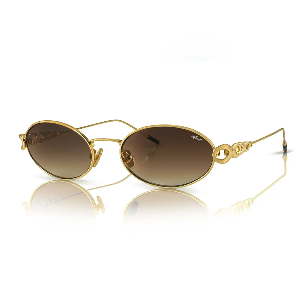 Anteojos de Sol - Namib Dorado Lente Marron Degrade