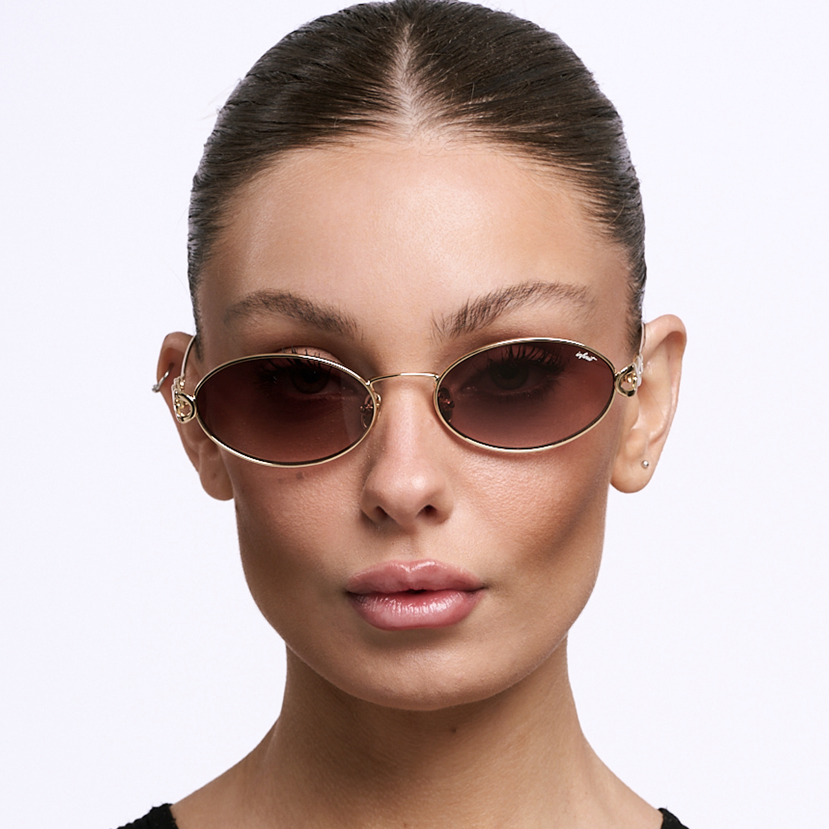 Anteojos de Sol - Namib Dorado Lente Marron Degrade