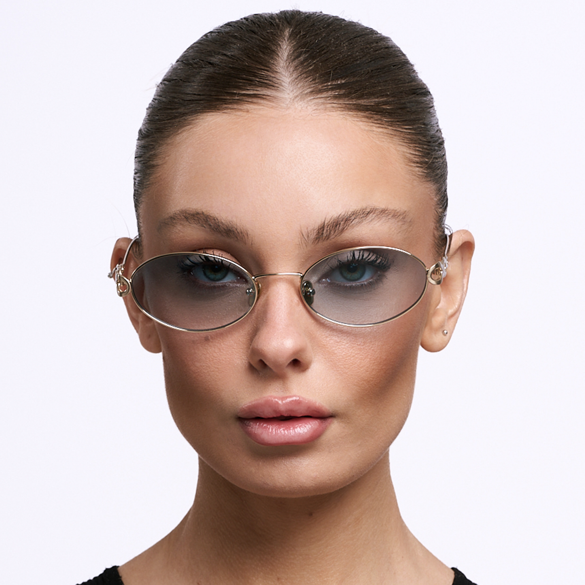 Anteojos de Sol - Namib Dorado Lente Celeste Degrade