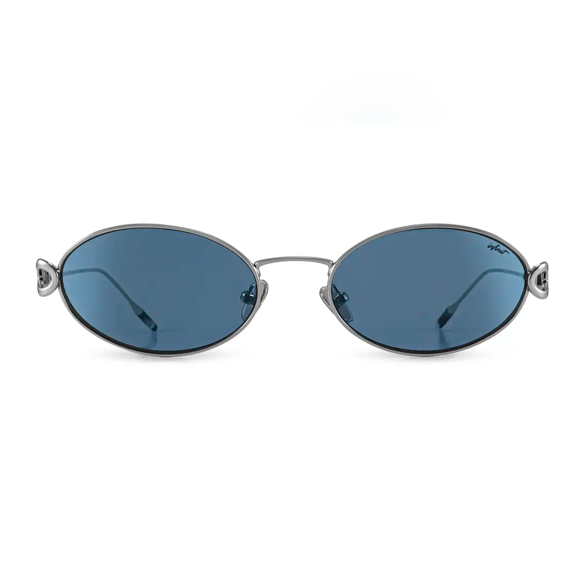Anteojos de Sol - Namib Plateado Lente Azul