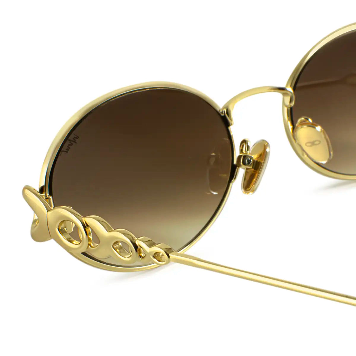 Anteojos de Sol - Namib Dorado Lente Marron Degrade