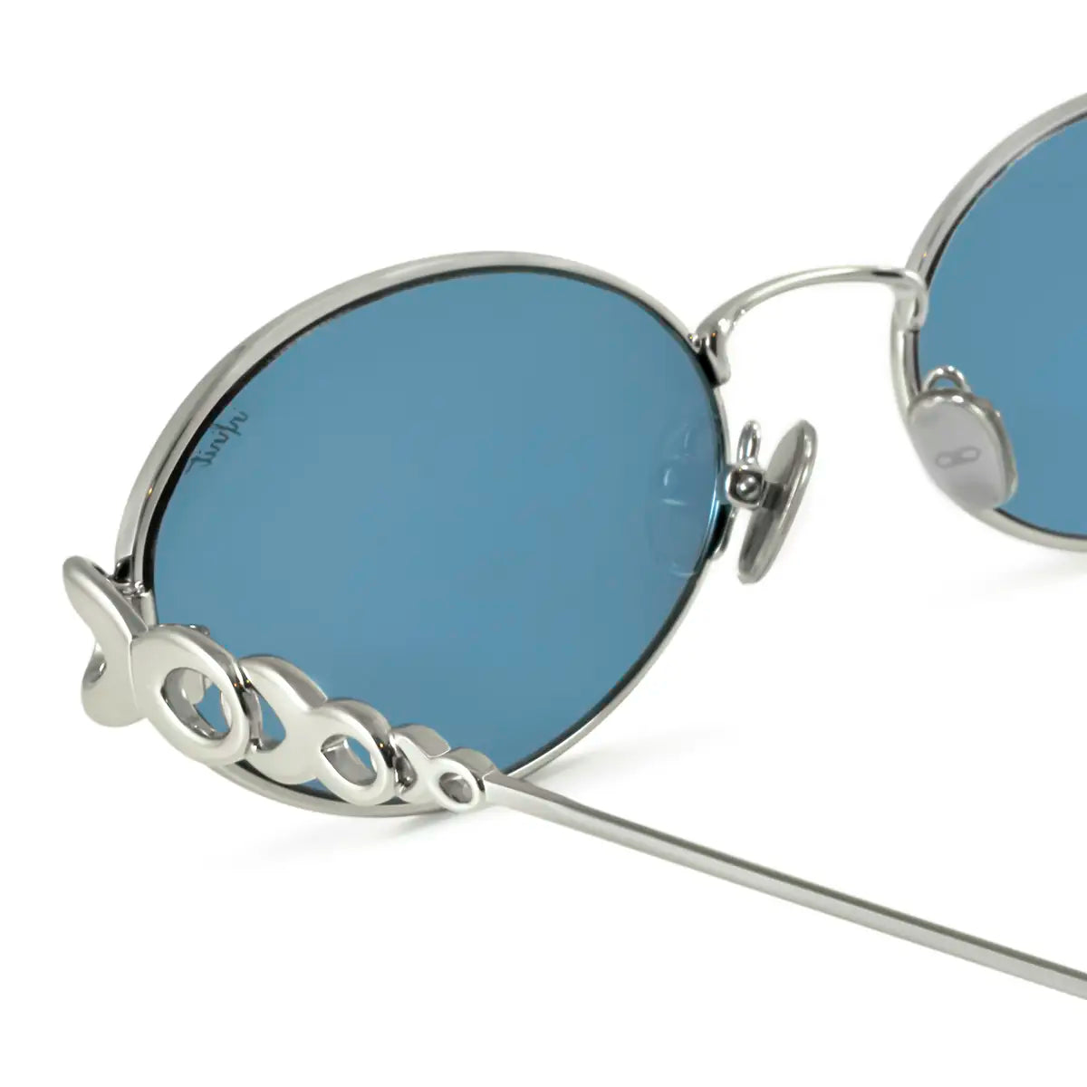 Anteojos de Sol - Namib Plateado Lente Azul
