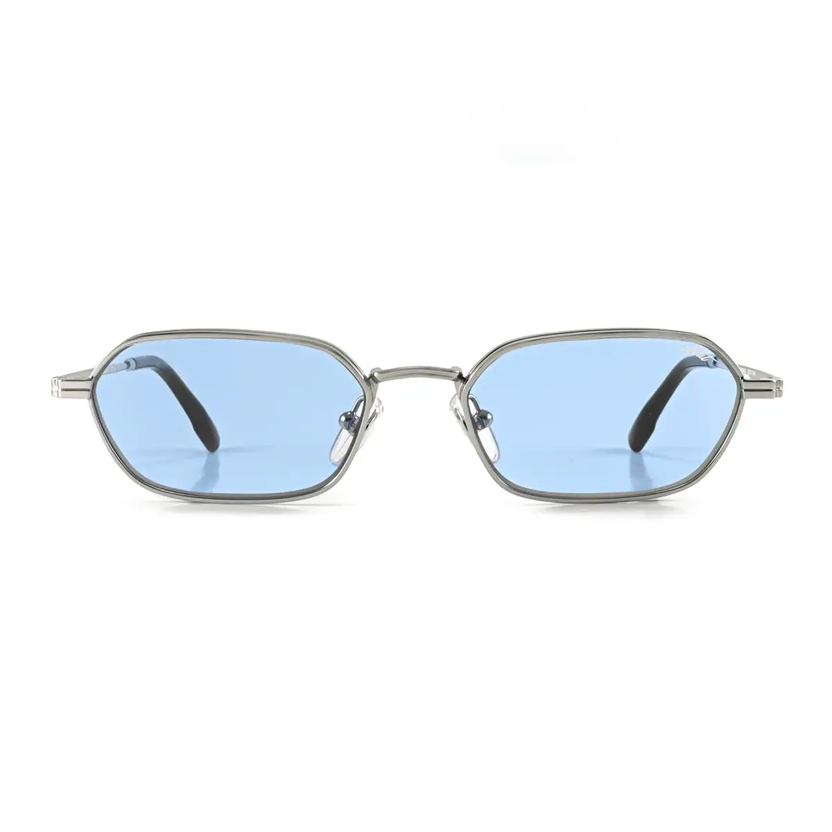 Anteojos de Sol - Naoki - Plateado - Lente celeste