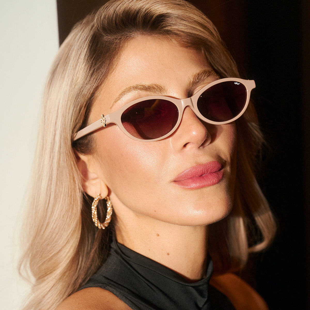 Anteojos de Sol - Naomi Mocha Lente Bordo Degrade