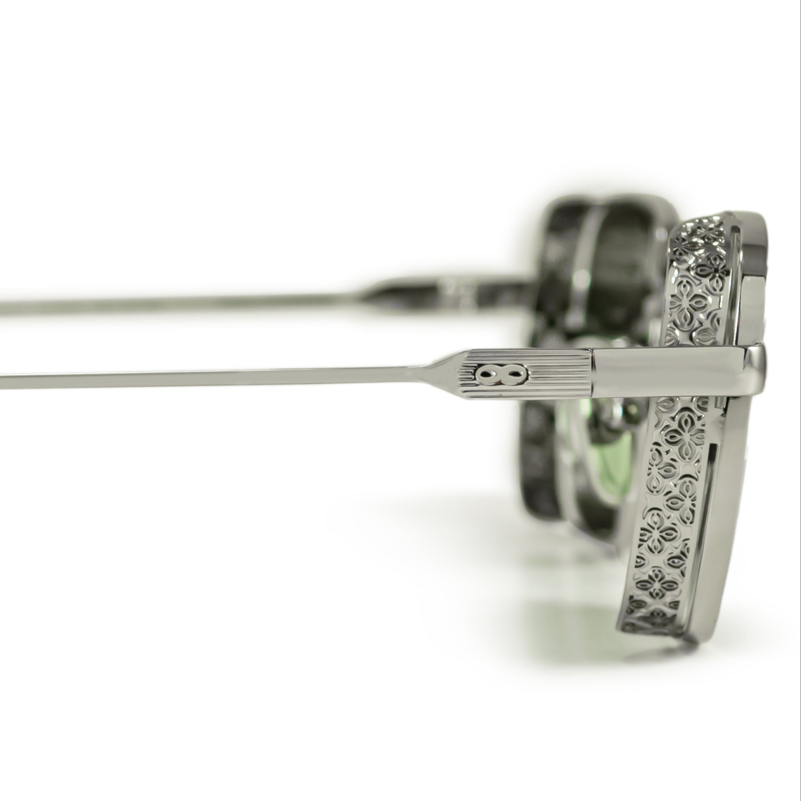 Anteojos de Sol - Palmyra - Plateado - Lente Verde