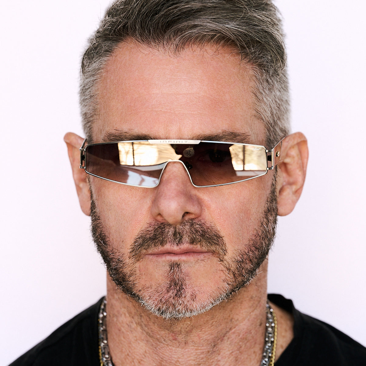 Anteojos de Sol - Panoramic Gris Lente Suave Espejada Coffee Degrade