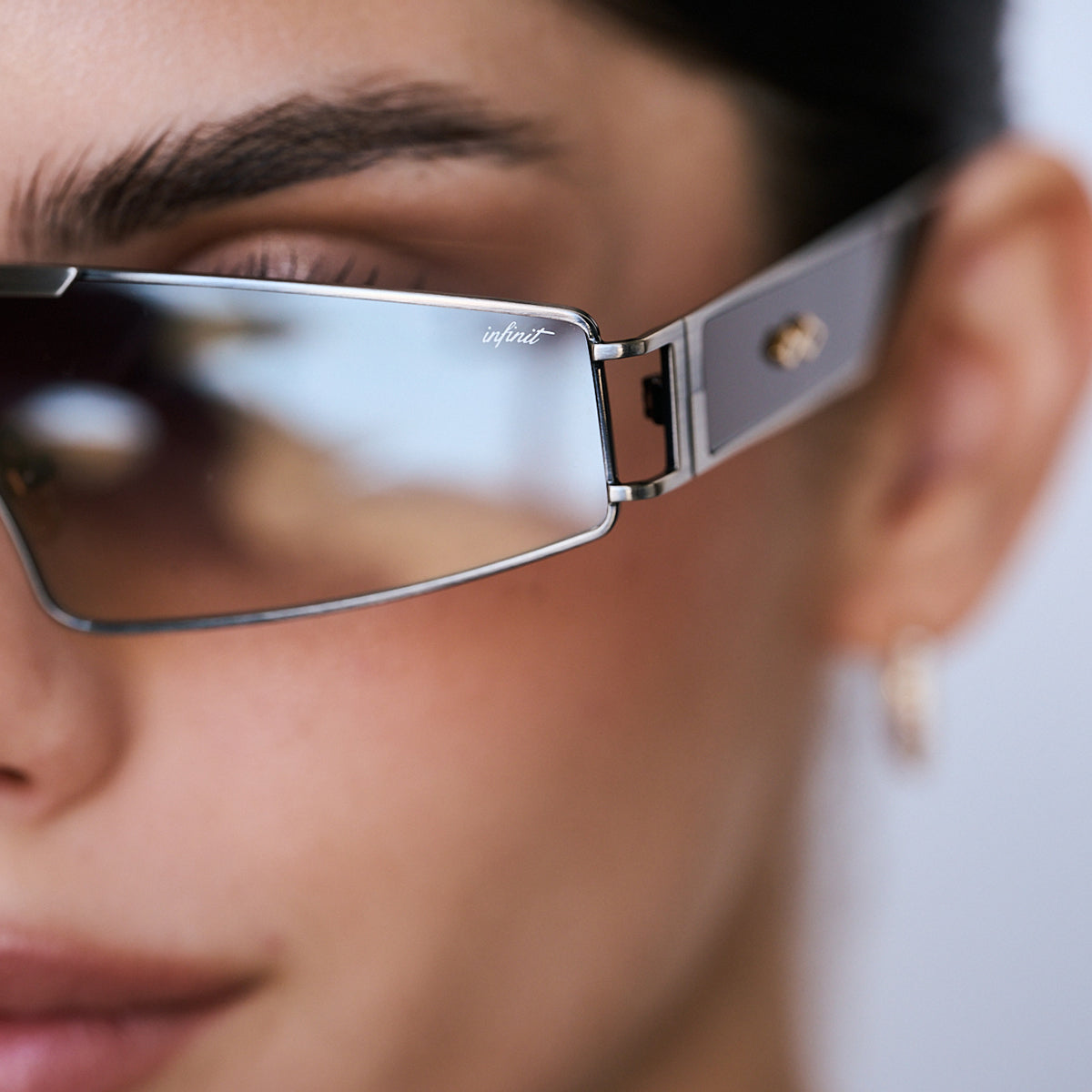 Anteojos de Sol - Panoramic Gris Lente Suave Espejada Coffee Degrade