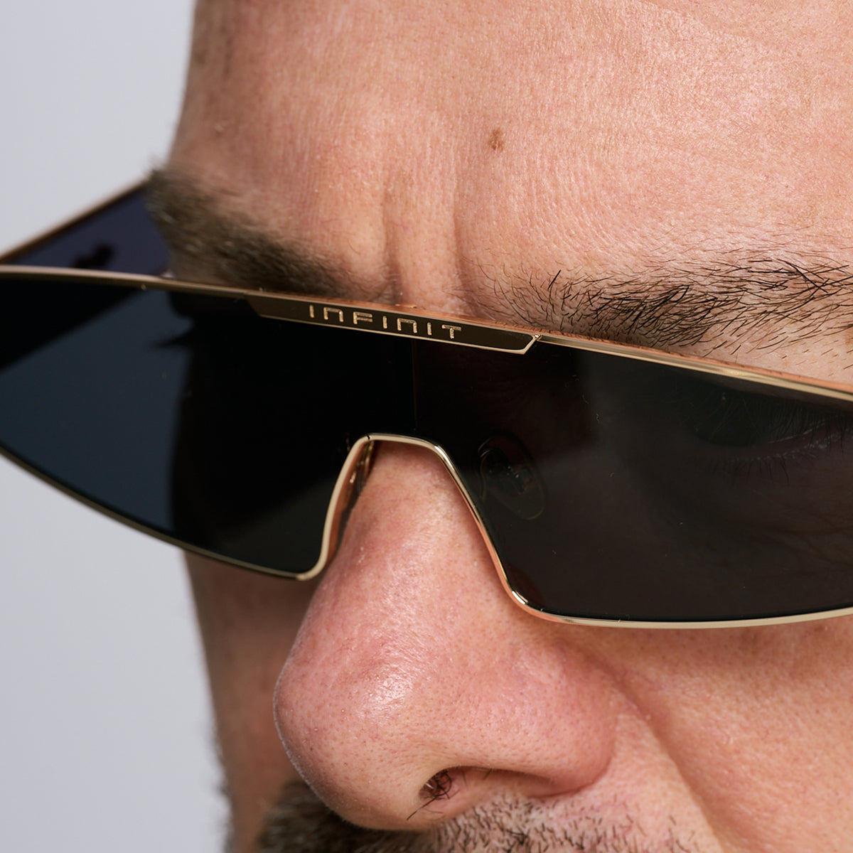 Anteojos de Sol - Panoramic Dorado Lente Gris