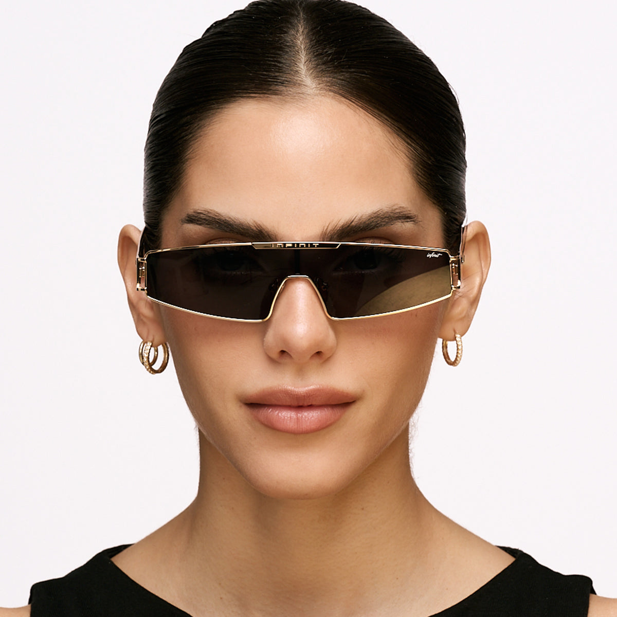 Anteojos de Sol - Panoramic Dorado Lente Gris