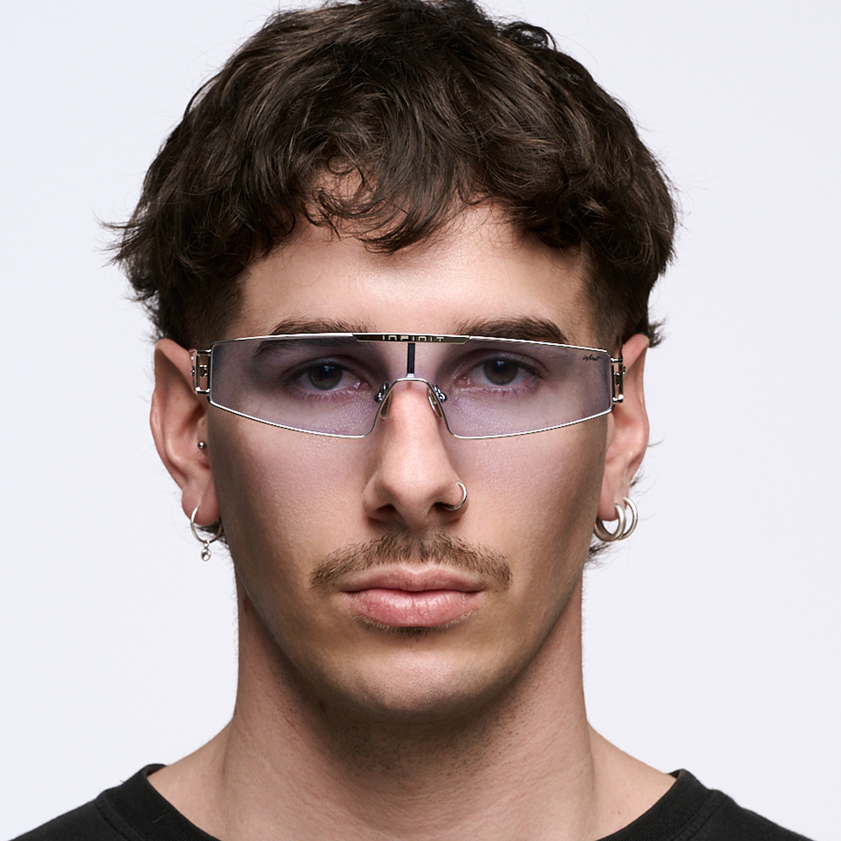 Anteojos de Sol - Panoramic Plateado Lente Celeste