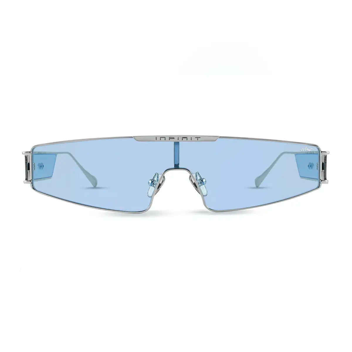 Anteojos de Sol - Panoramic Plateado Lente Celeste