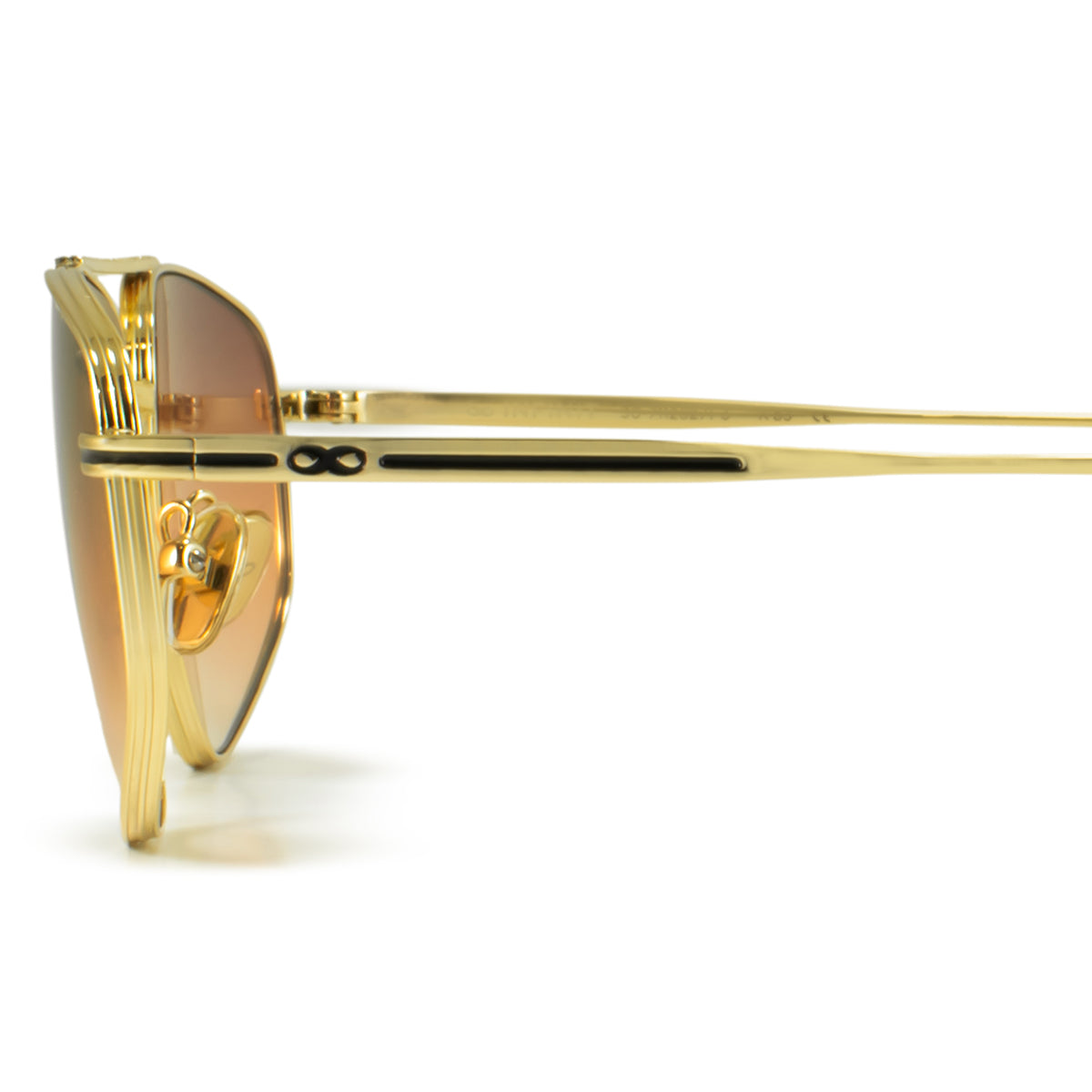 Anteojos de Sol - Pierre Dorado Lente Suave Espejada Naranja Degrade